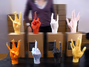 惟妙惟肖的手勢蠟燭