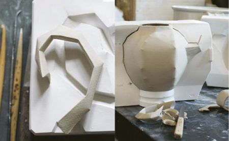 多重組合隱藏式陳列柜非常實用 充滿美感的紙藝瓷器山水器皿